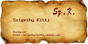 Szigethy Kitti névjegykártya